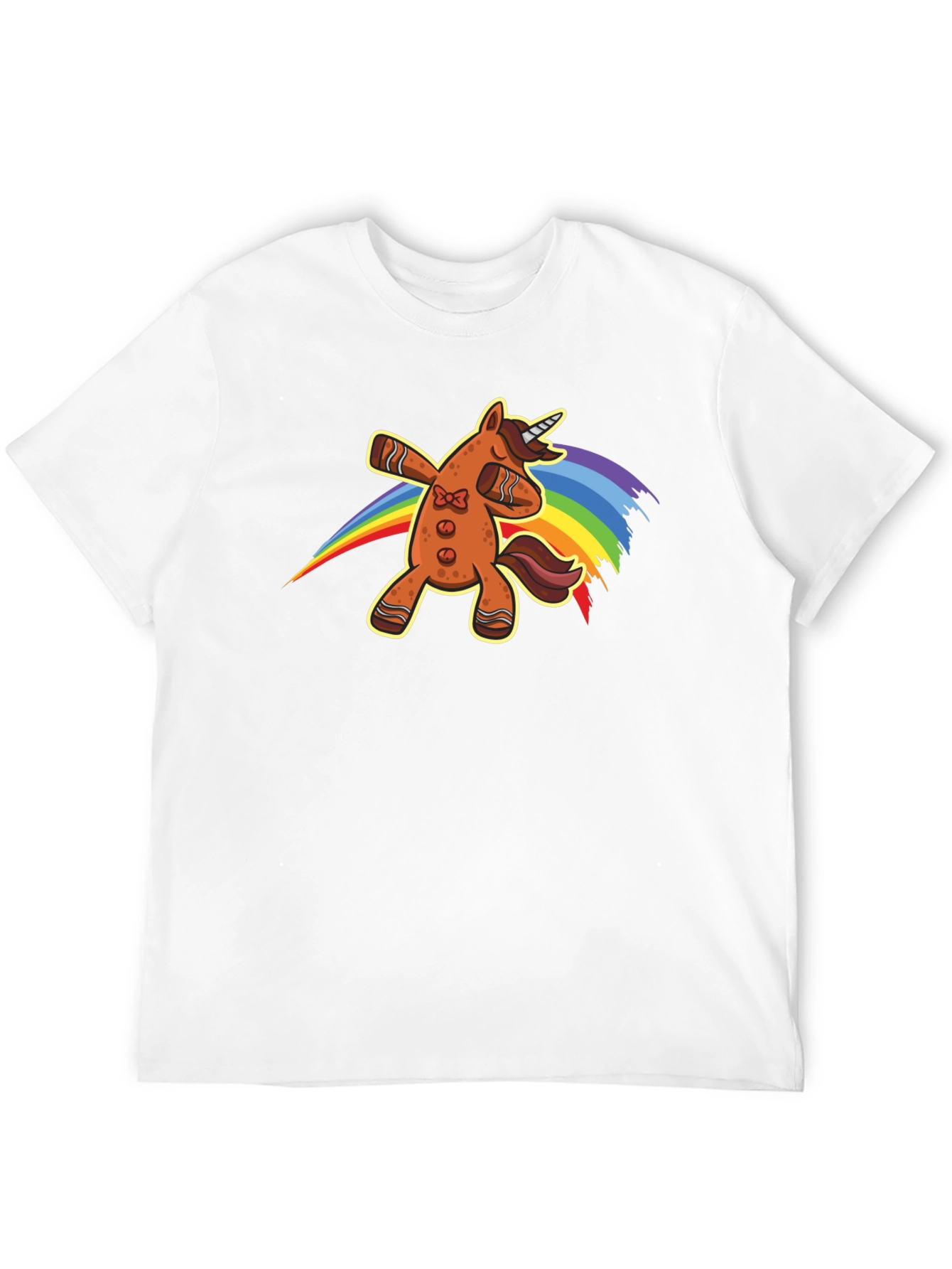 Gingerbread Unicorn Dab Rainbow T-Shirt