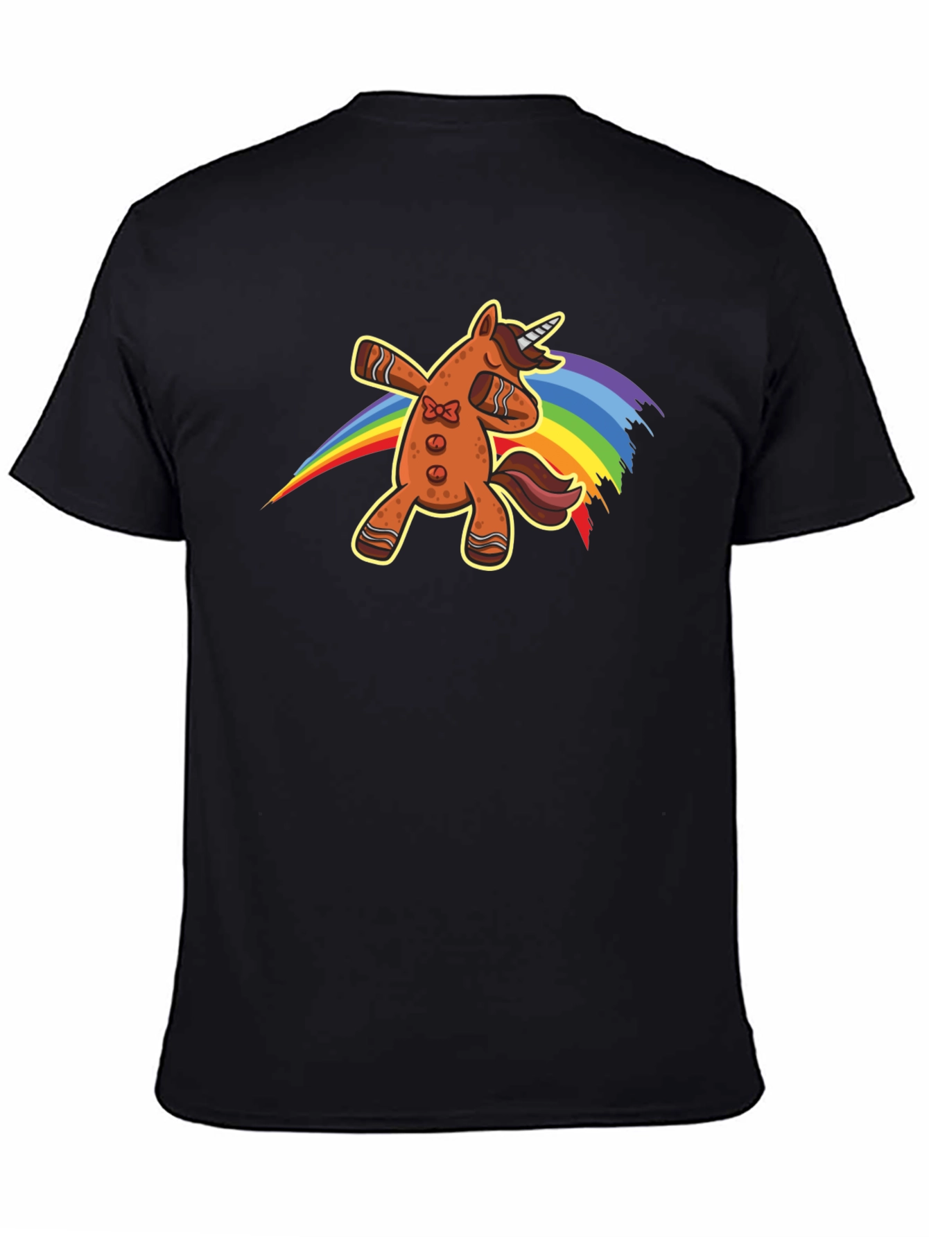 Gingerbread Unicorn Dab Rainbow T-Shirt