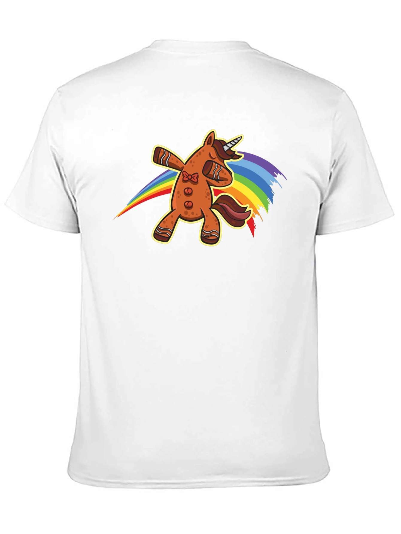 Gingerbread Unicorn Dab Rainbow T-Shirt