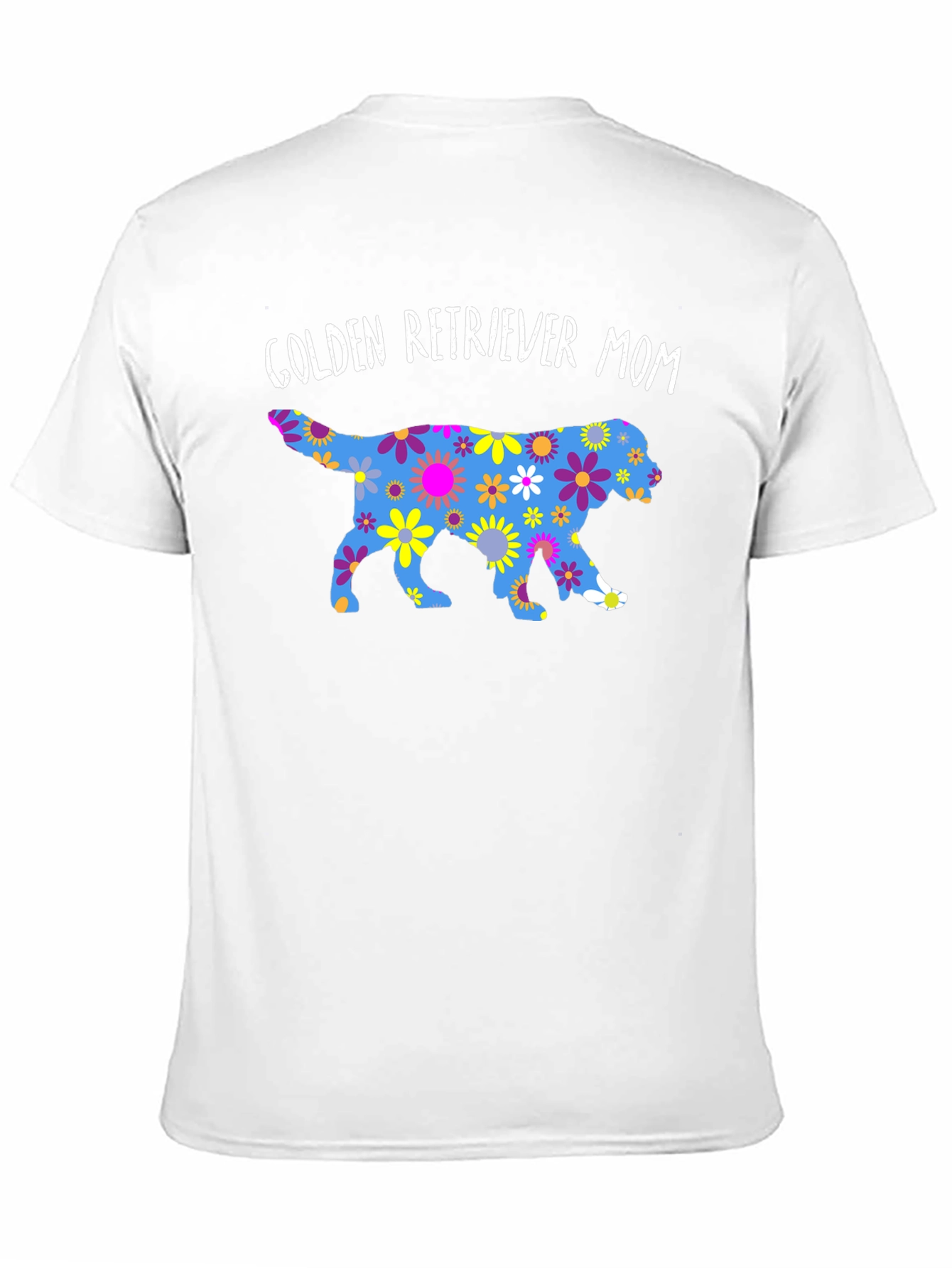 Golden Retriever Mom Floral Print T-Shirt