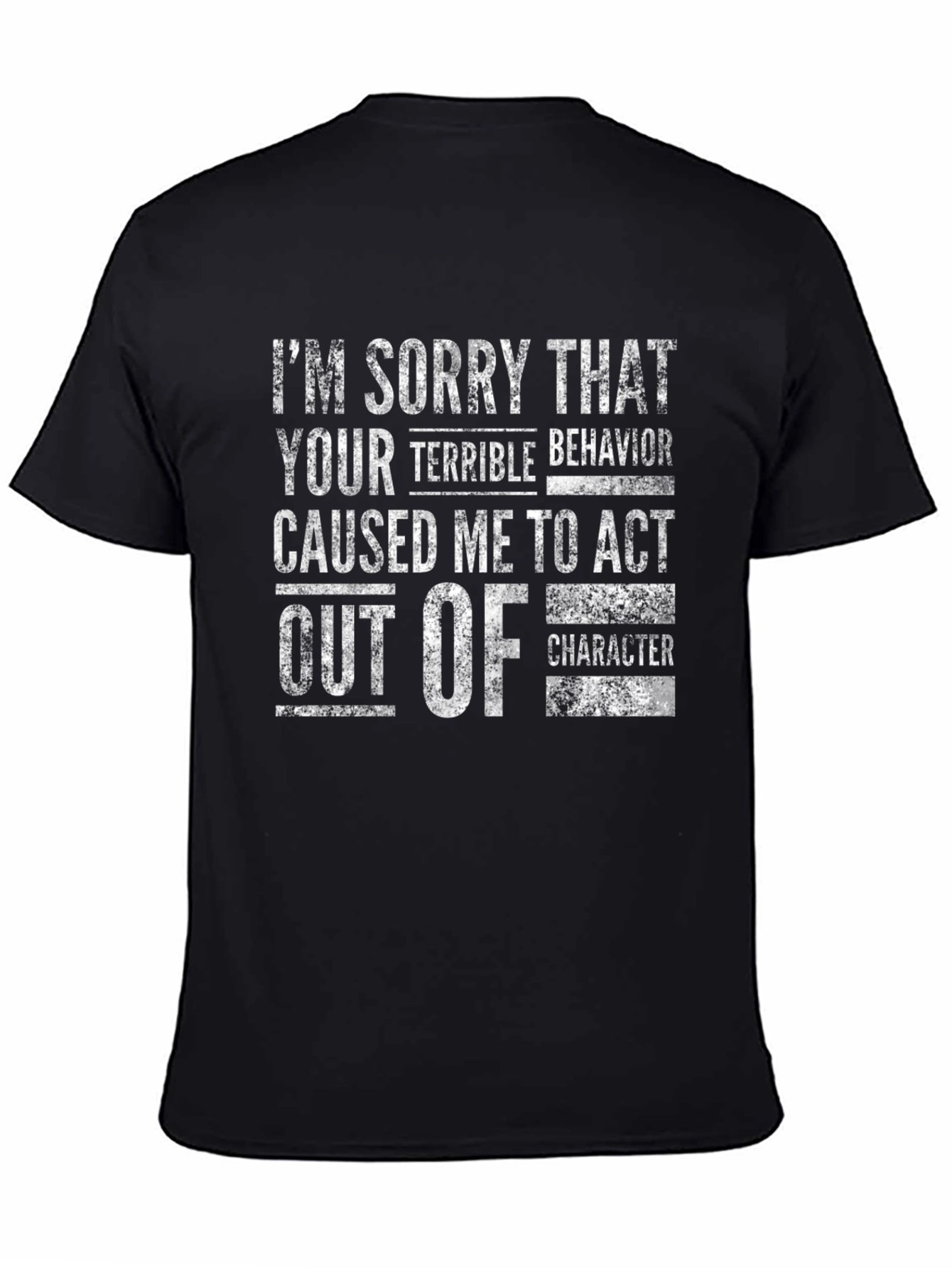 Funny Act Out of Character Graphic Tee