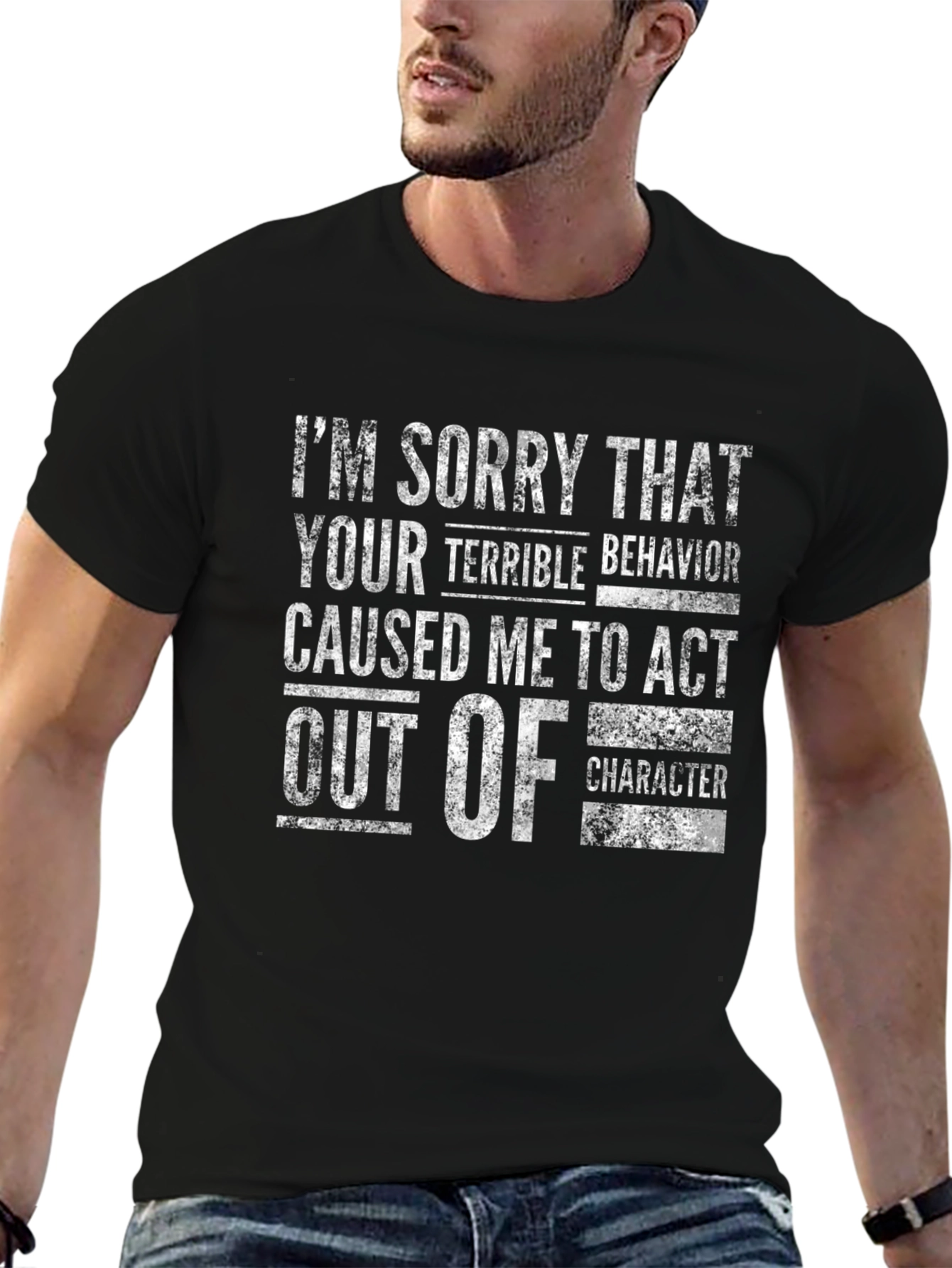 Funny Act Out of Character Graphic Tee