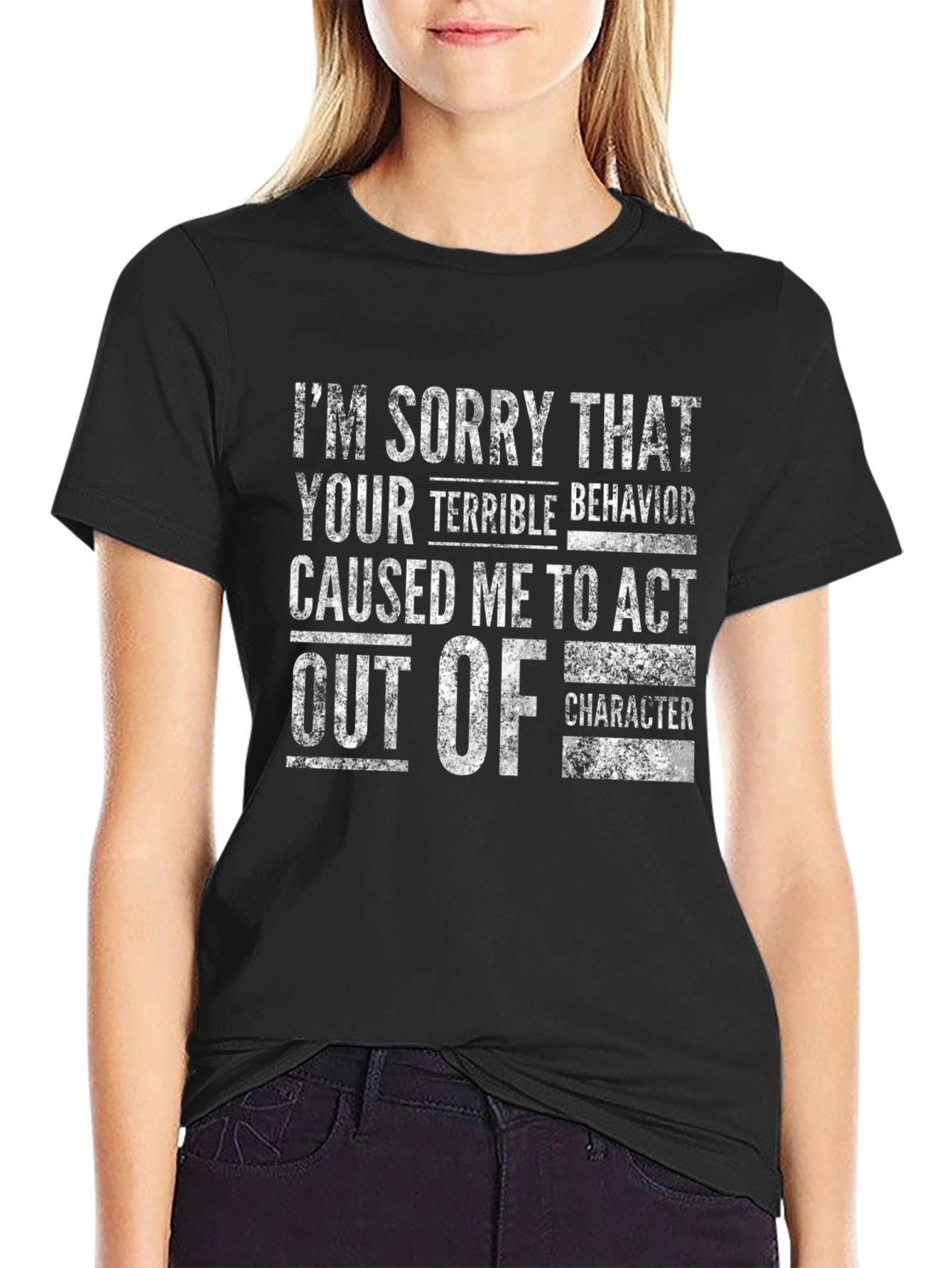 Funny Act Out of Character Graphic Tee