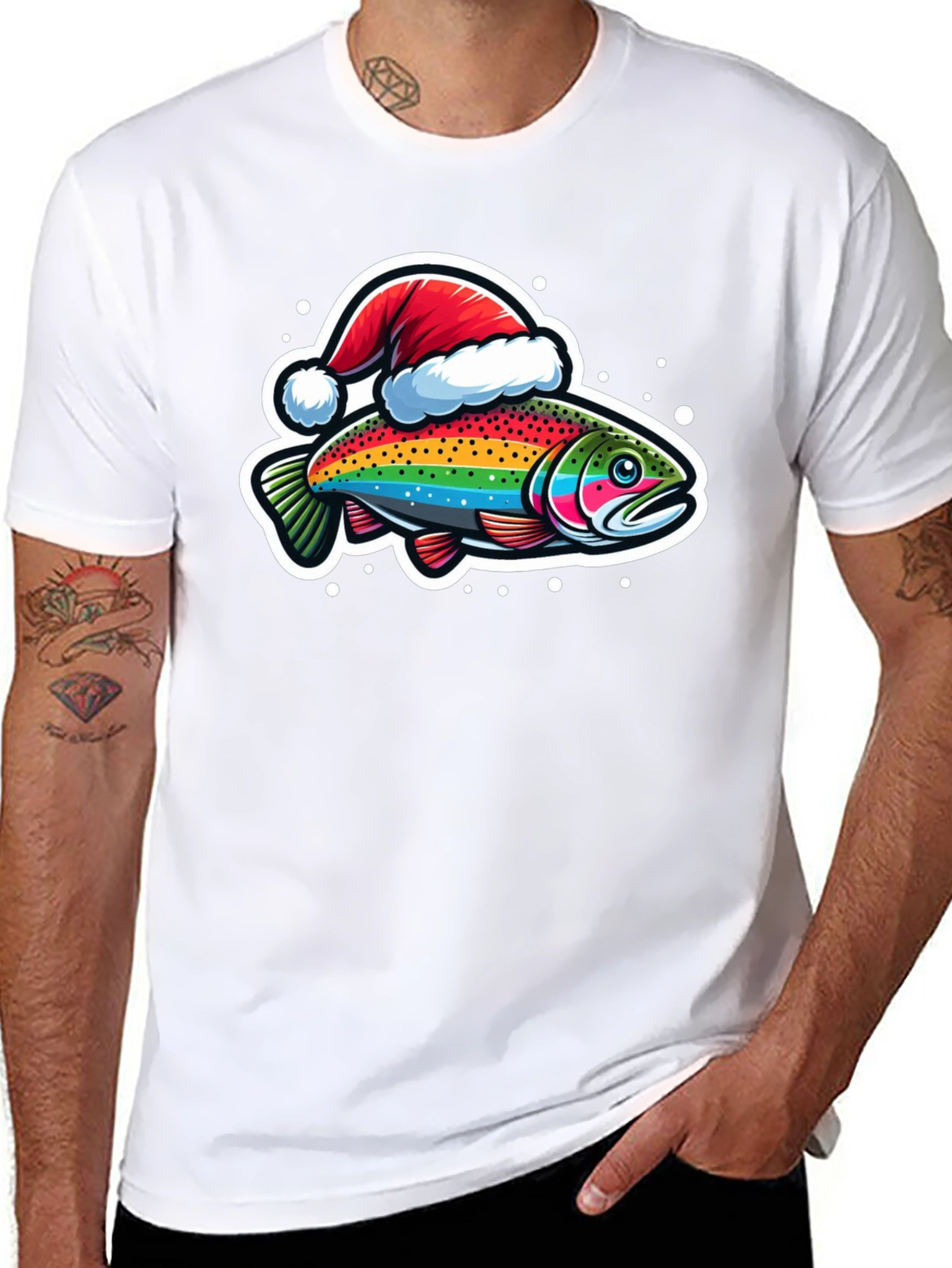 Rainbow Trout Christmas T-Shirt