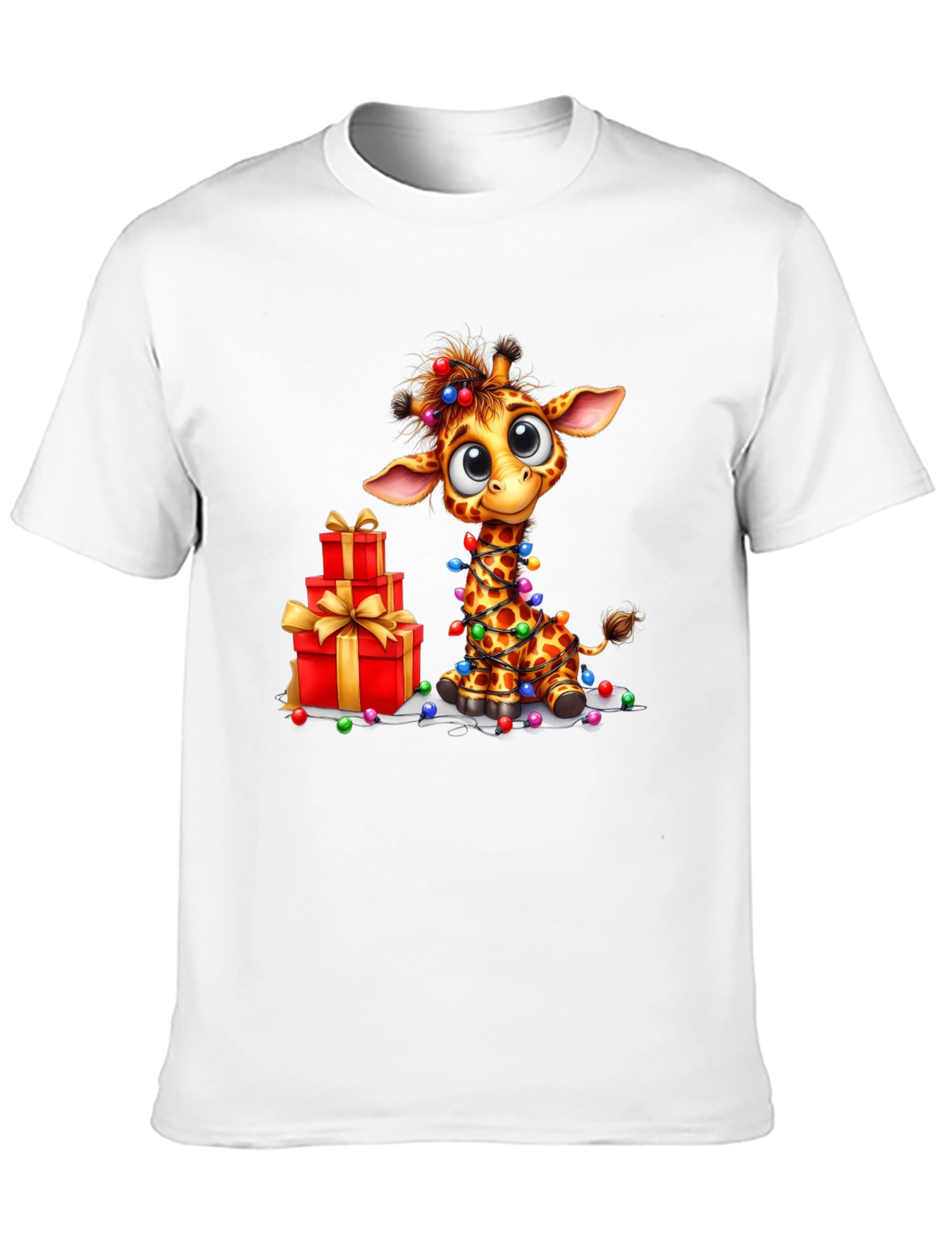 Festive Giraffe Christmas T-Shirt