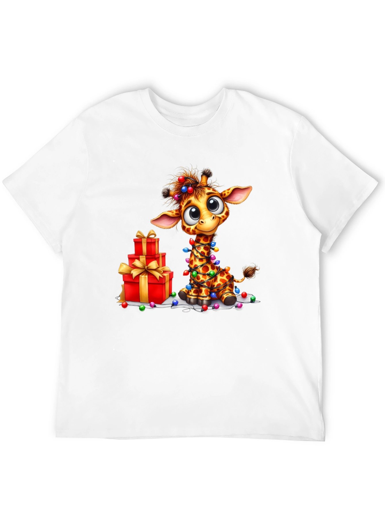 Festive Giraffe Christmas T-Shirt