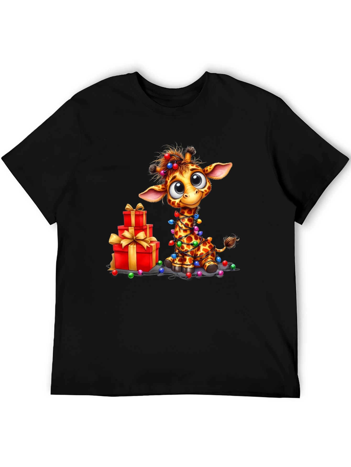 Festive Giraffe Christmas T-Shirt