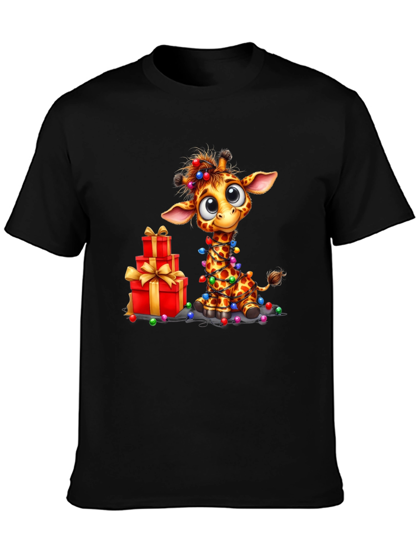 Festive Giraffe Christmas T-Shirt