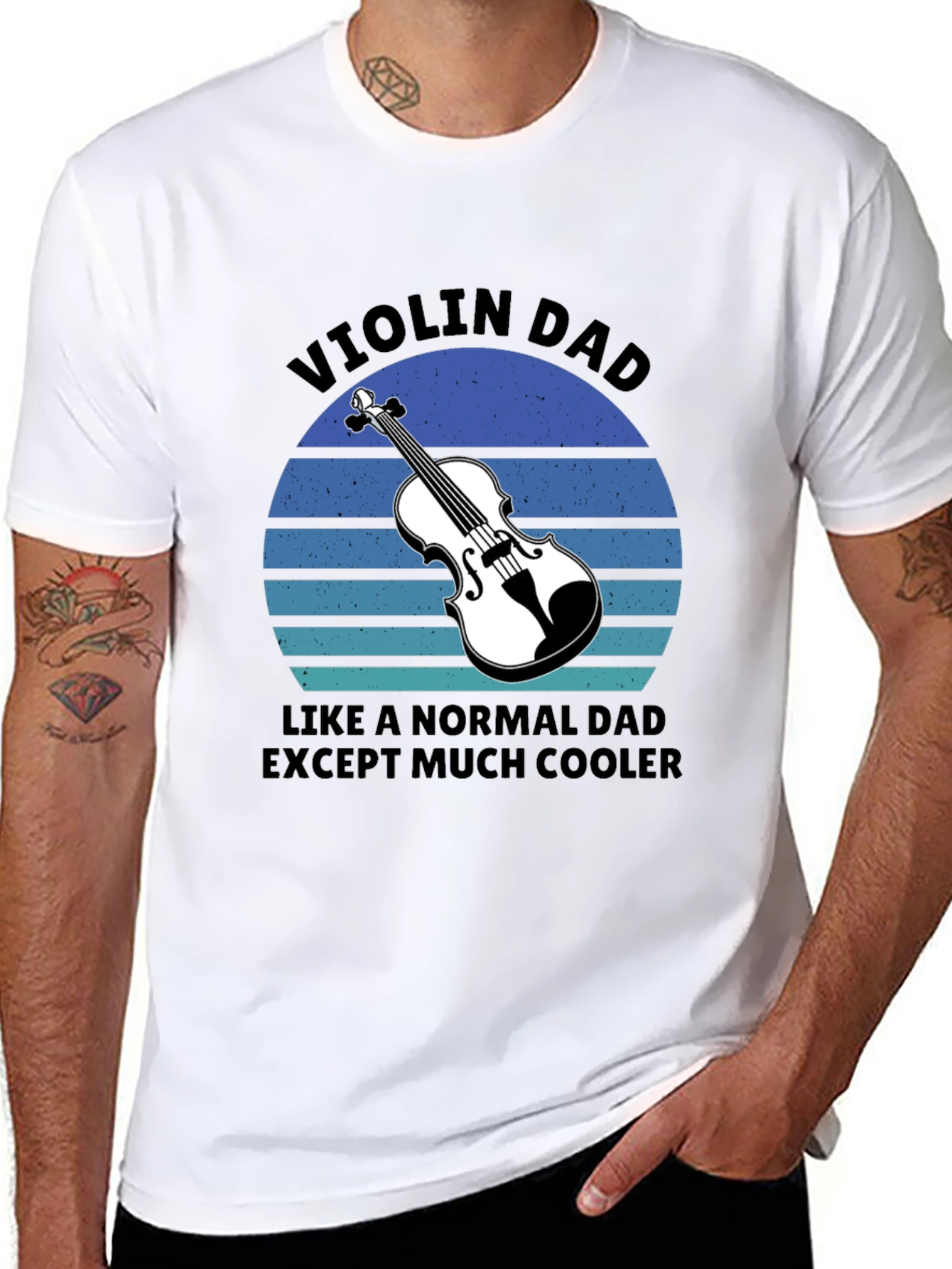 Violin Dad T-Shirt - Cool Musician Father Gift