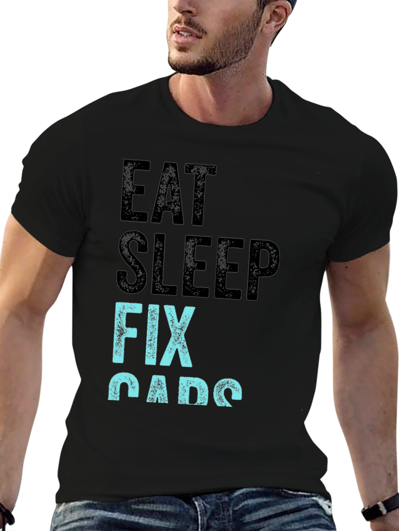Eat Sleep Fix Cabs T-Shirt - Funny Mechanic Tee