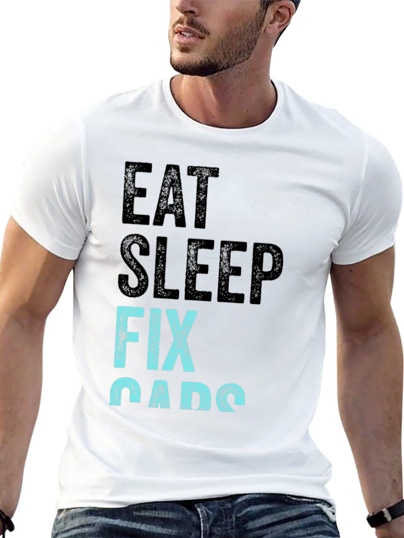 Eat Sleep Fix Cabs T-Shirt - Funny Mechanic Tee