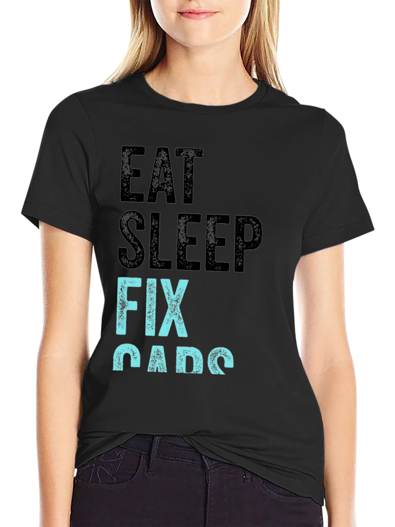Eat Sleep Fix Cabs T-Shirt - Funny Mechanic Tee