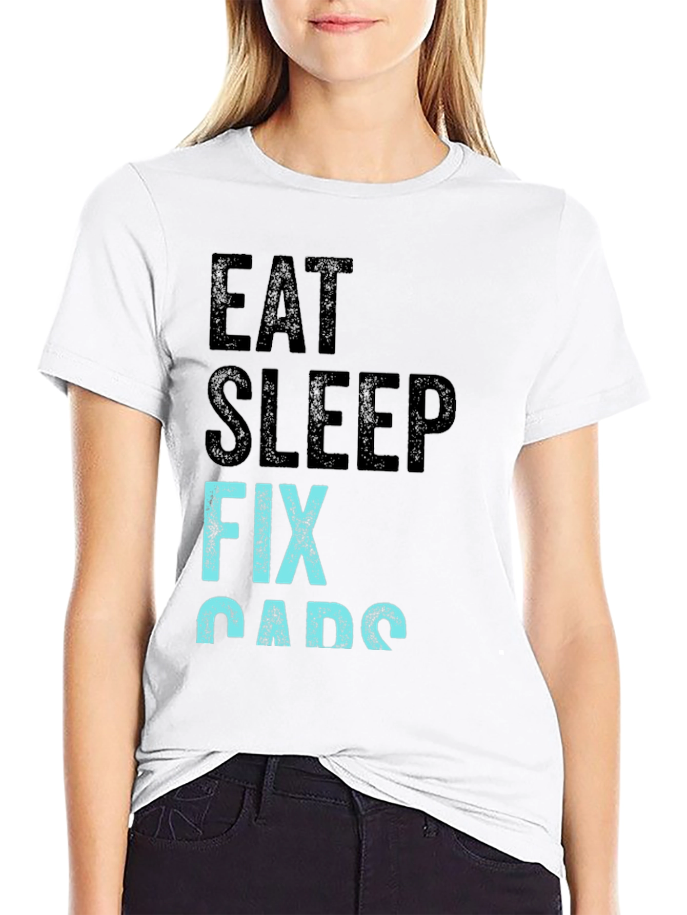 Eat Sleep Fix Cabs T-Shirt - Funny Mechanic Tee