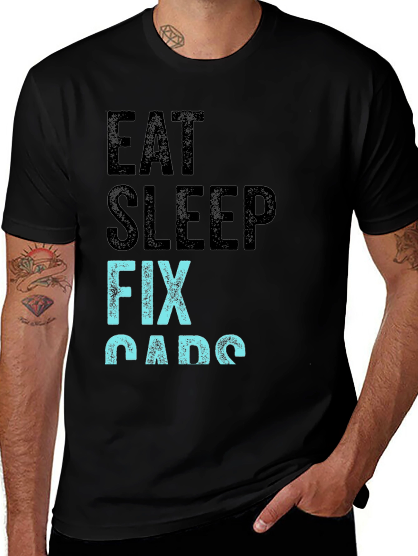 Eat Sleep Fix Cabs T-Shirt - Funny Mechanic Tee