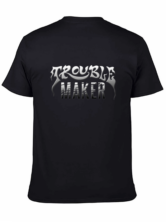 Trouble Maker Graphic Black T-Shirt