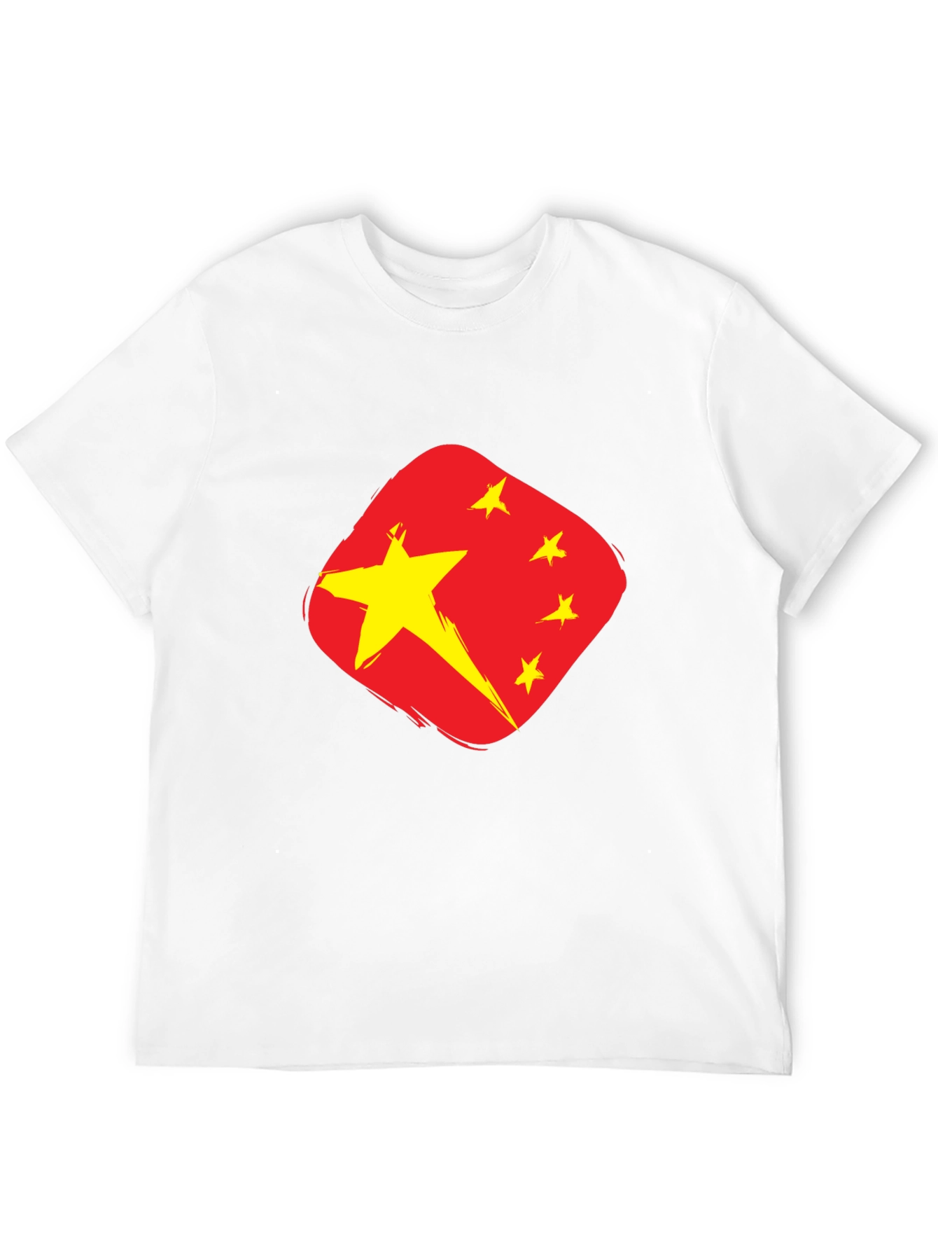 China Flag Graphic Tee - Black Cotton T-Shirt