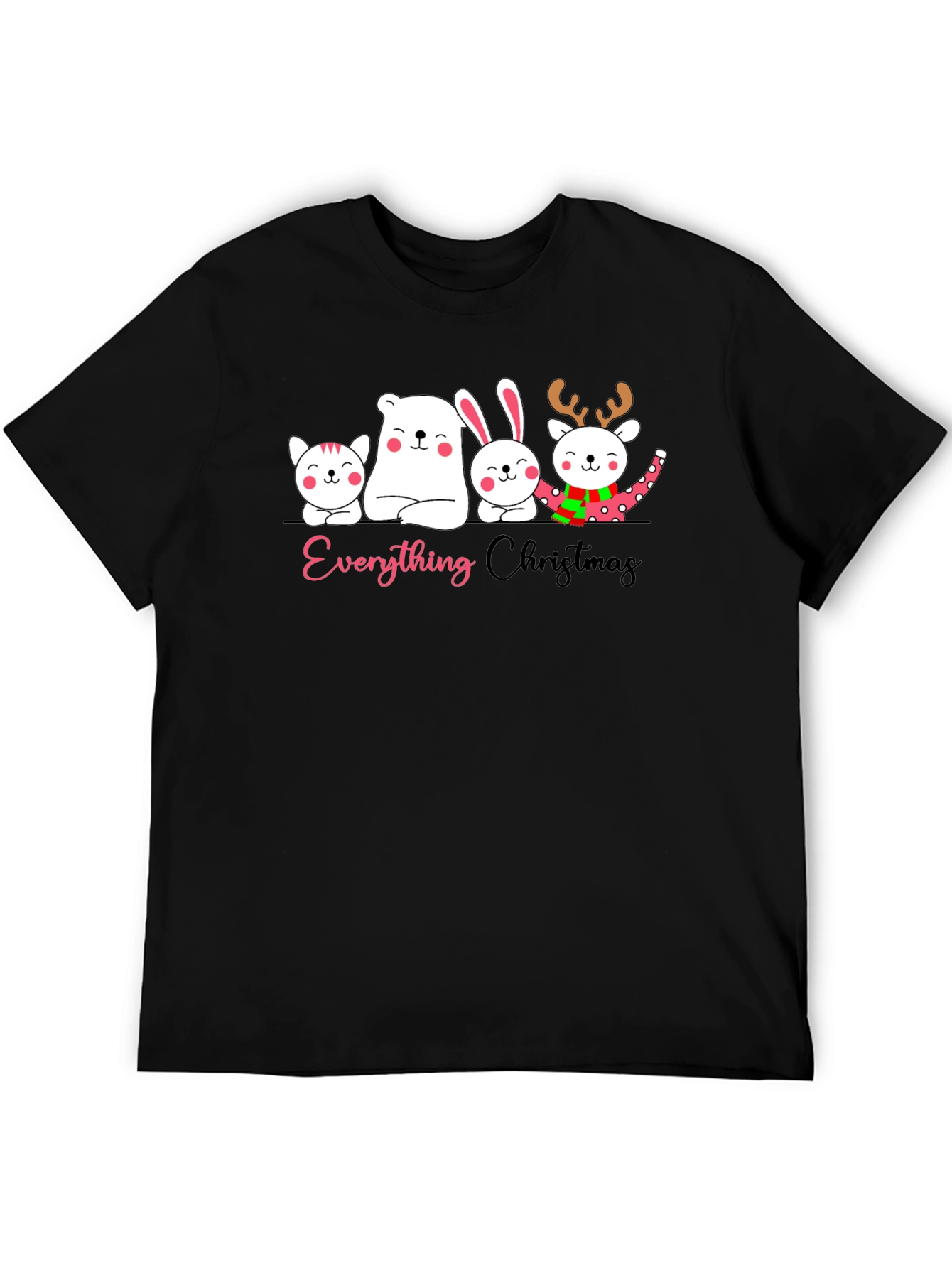 Everything Christmas Black Graphic T-Shirt