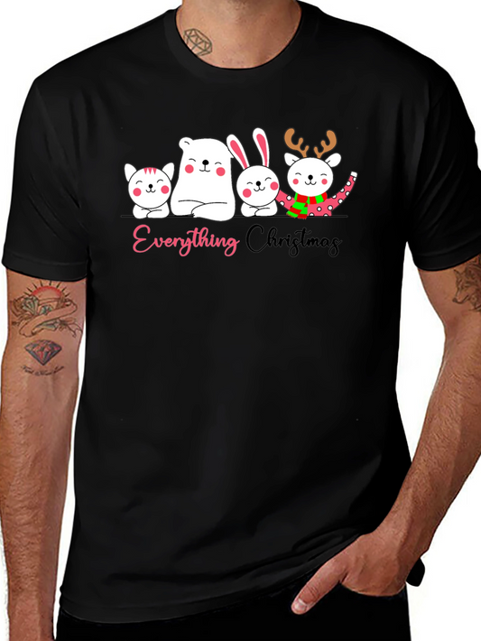 Everything Christmas Black Graphic T-Shirt
