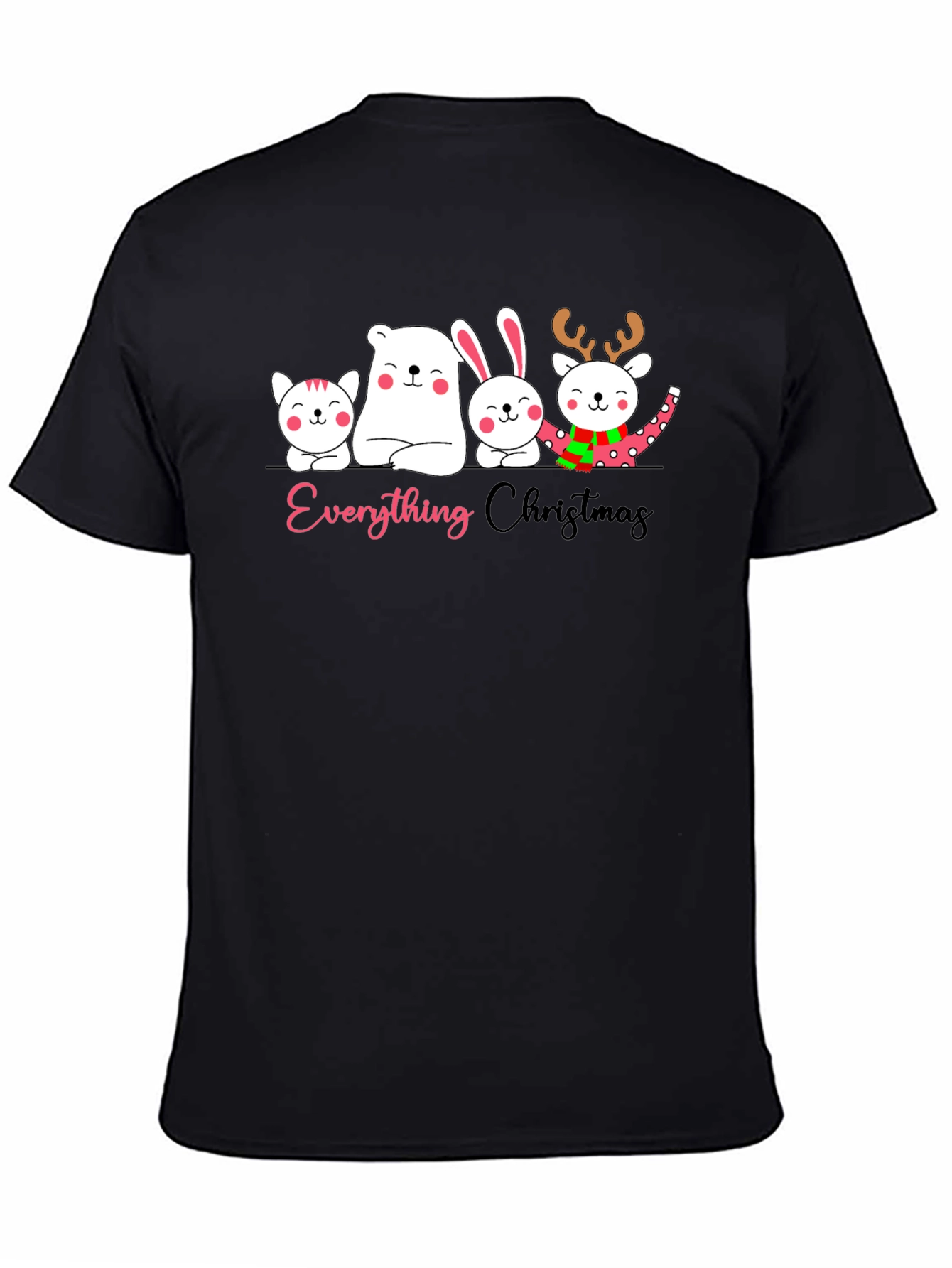 Everything Christmas Black Graphic T-Shirt
