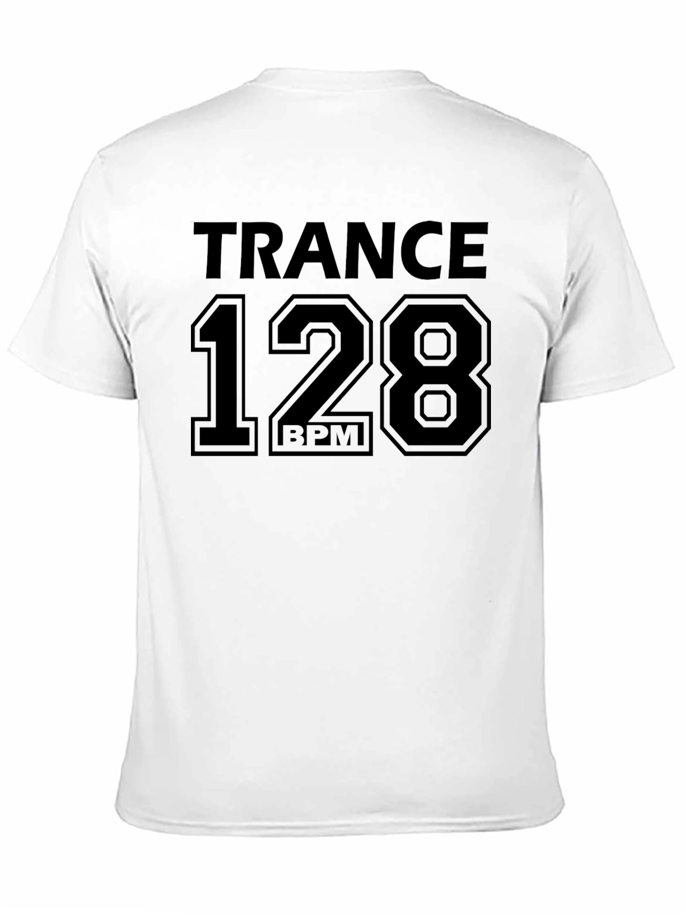 Trance Music 128 BPM Black Graphic Tee