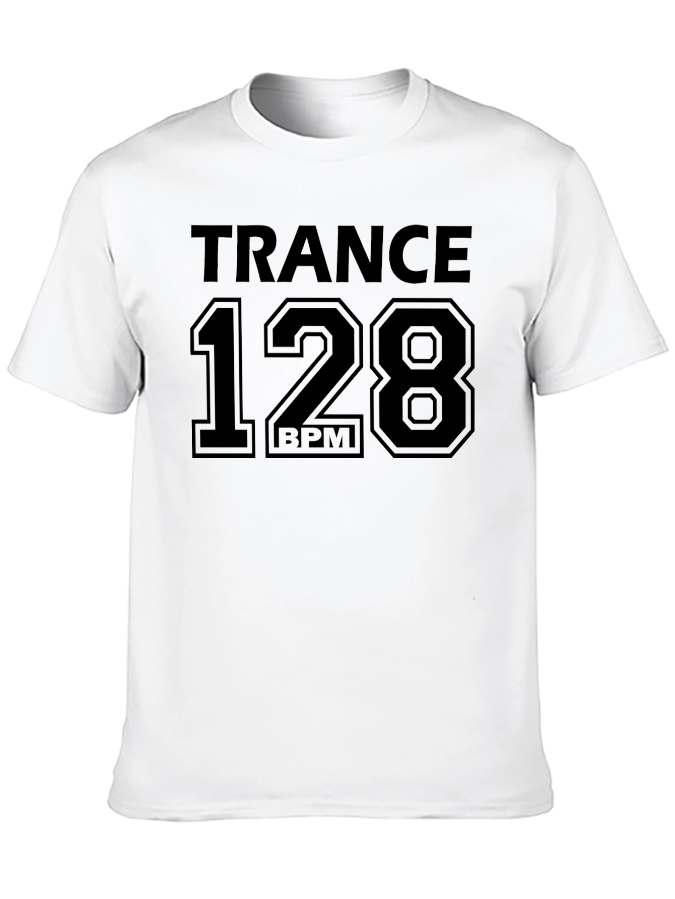 Trance Music 128 BPM Black Graphic Tee