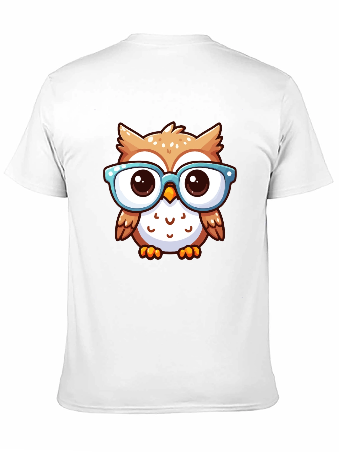 Nerdy Owl Graphic Tee - Black Cotton T-Shirt