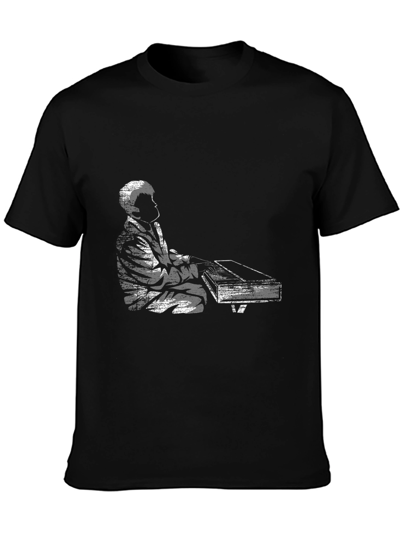 Piano Player Graphic Tee - Black