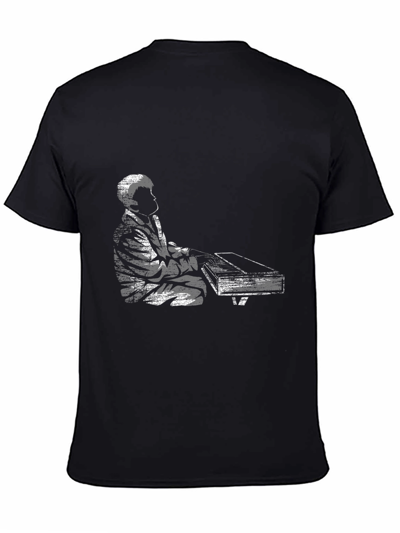 Piano Player Graphic Tee - Black