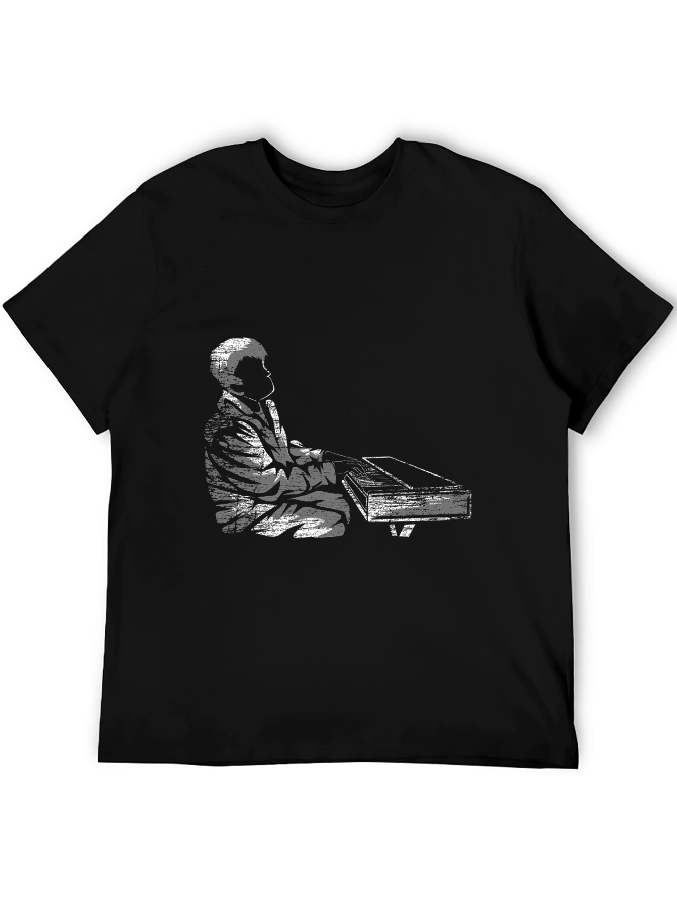Piano Player Graphic Tee - Black