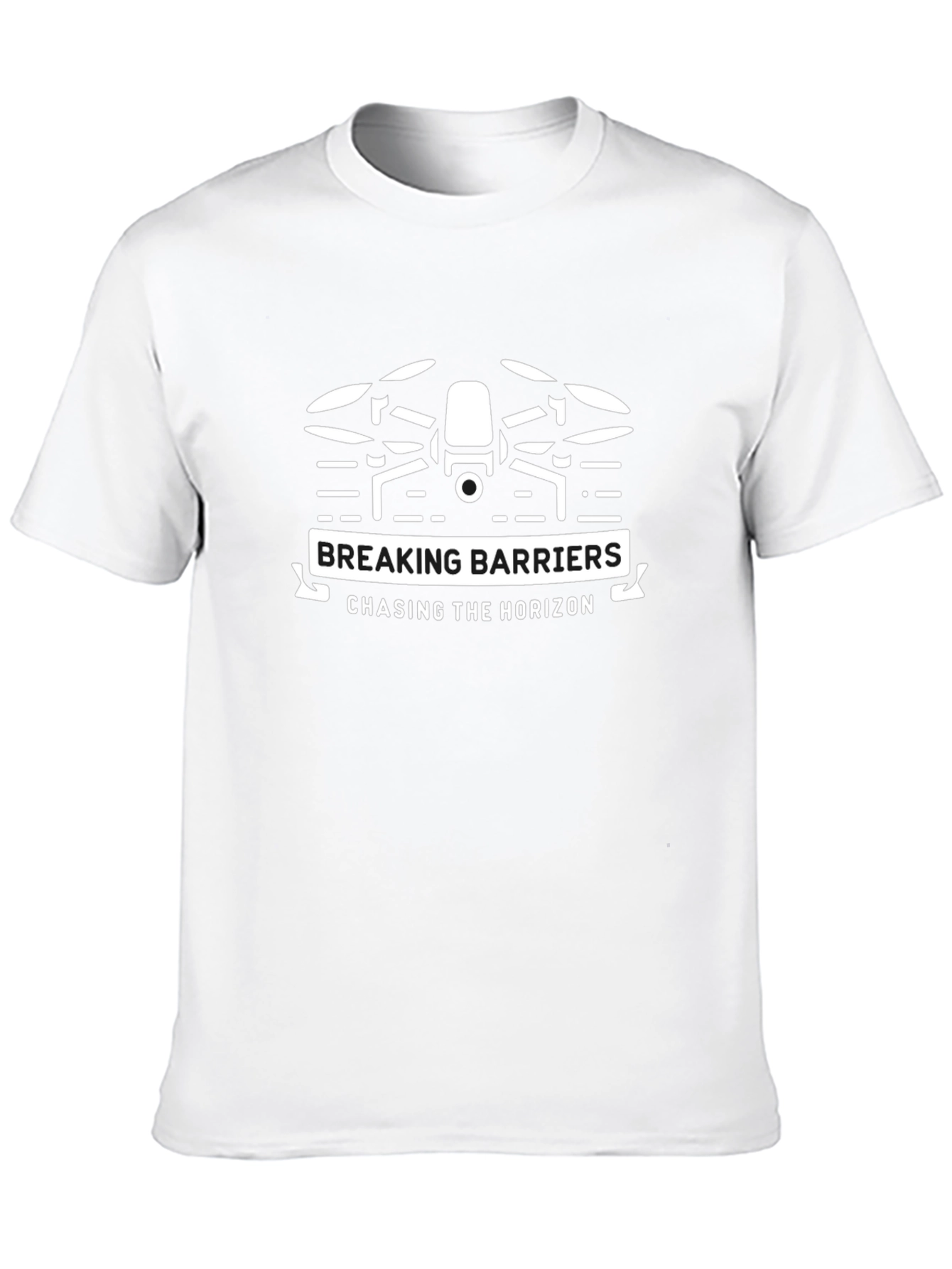 Breaking Barriers Drone Graphic T-Shirt - Black