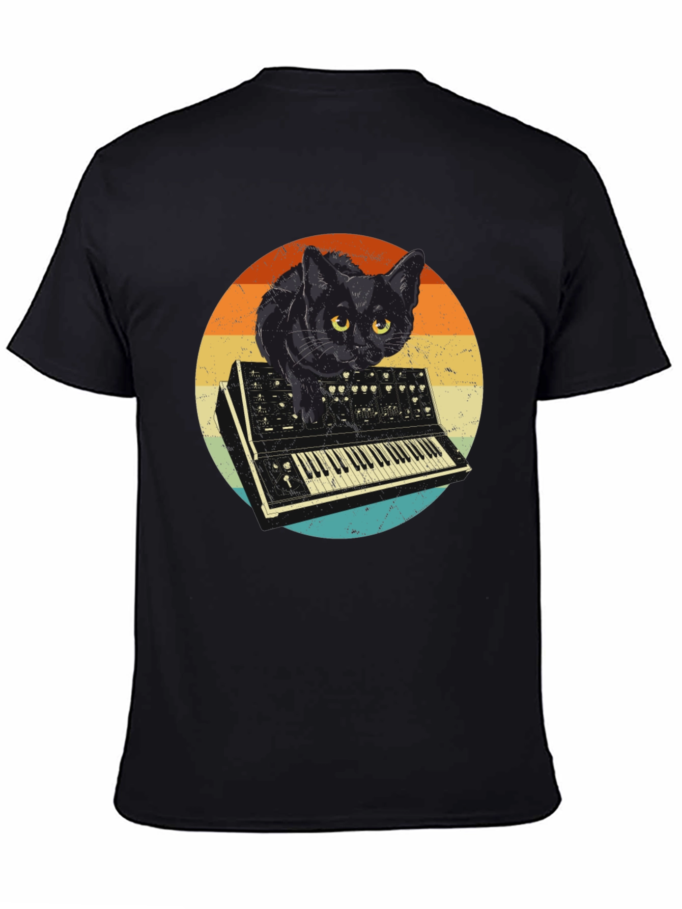 Cat on Keyboard T-Shirt - Retro Style