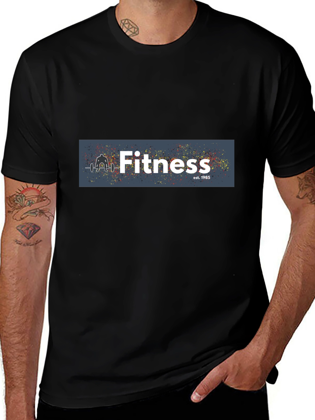Fitness Black T-Shirt: Established 1985