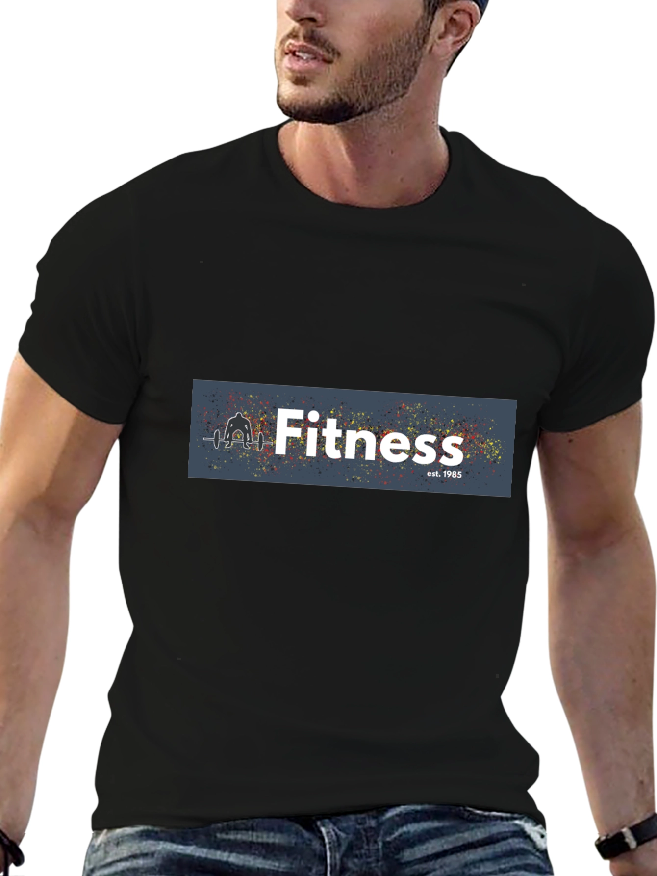 Fitness Black T-Shirt: Established 1985