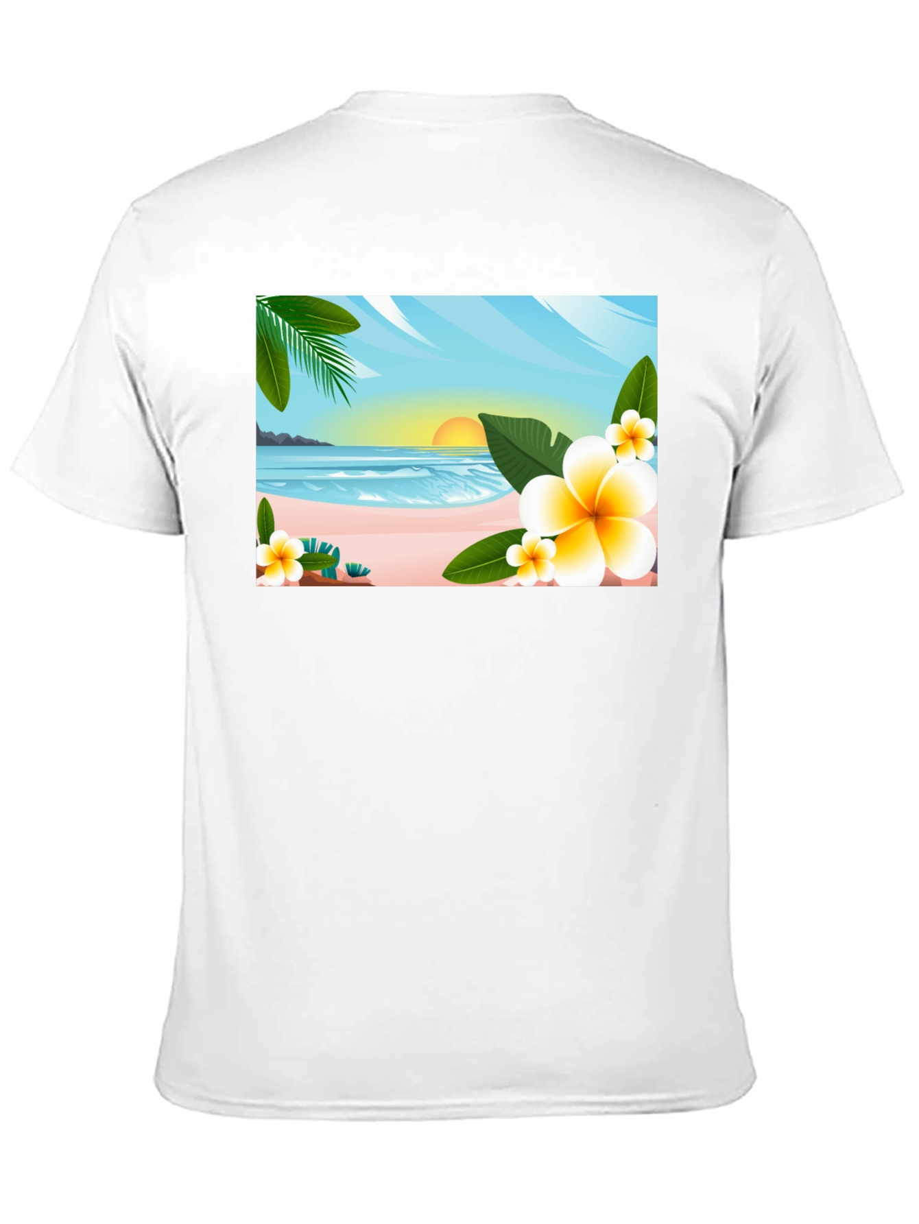 Tropical Beach Graphic T-Shirt