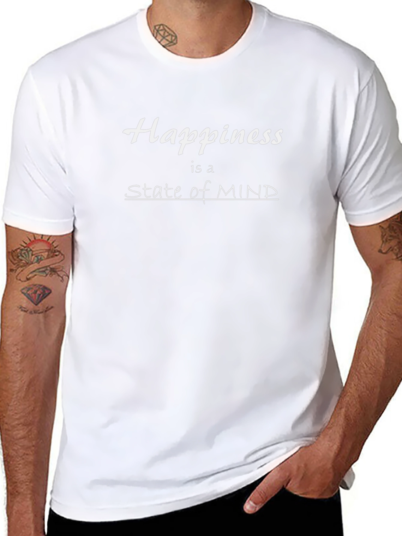 Happiness State of Mind Black T-Shirt
