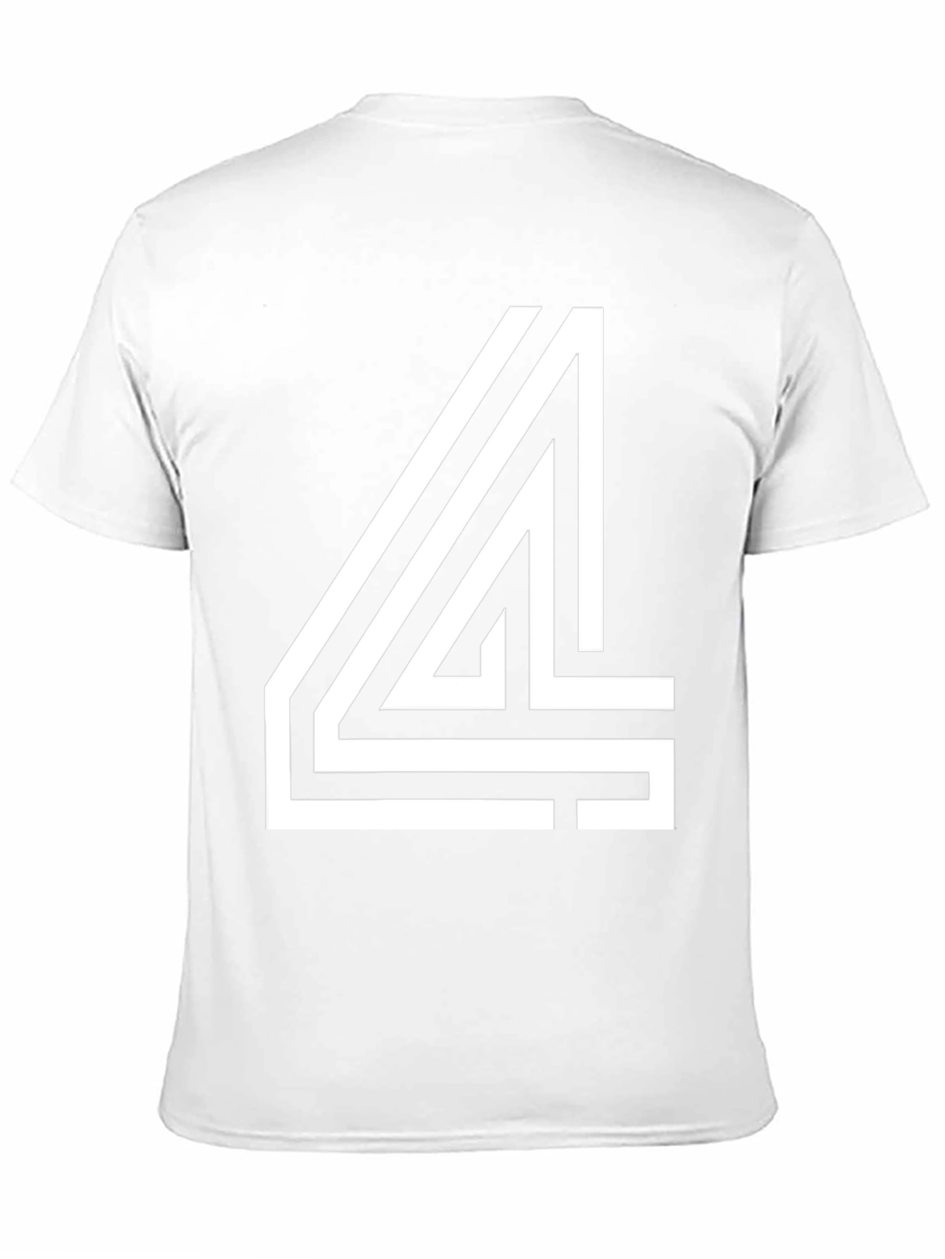 Bold Number 4 Graphic Tee - Black Cotton Blend