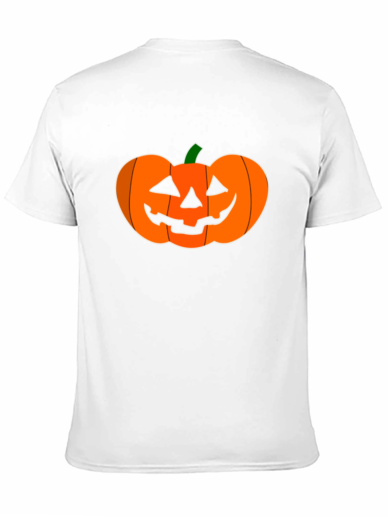 Halloween Pumpkin Graphic Tee - Black Cotton Shirt