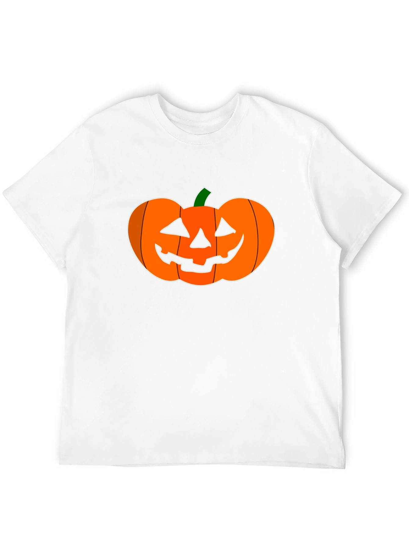 Halloween Pumpkin Graphic Tee - Black Cotton Shirt