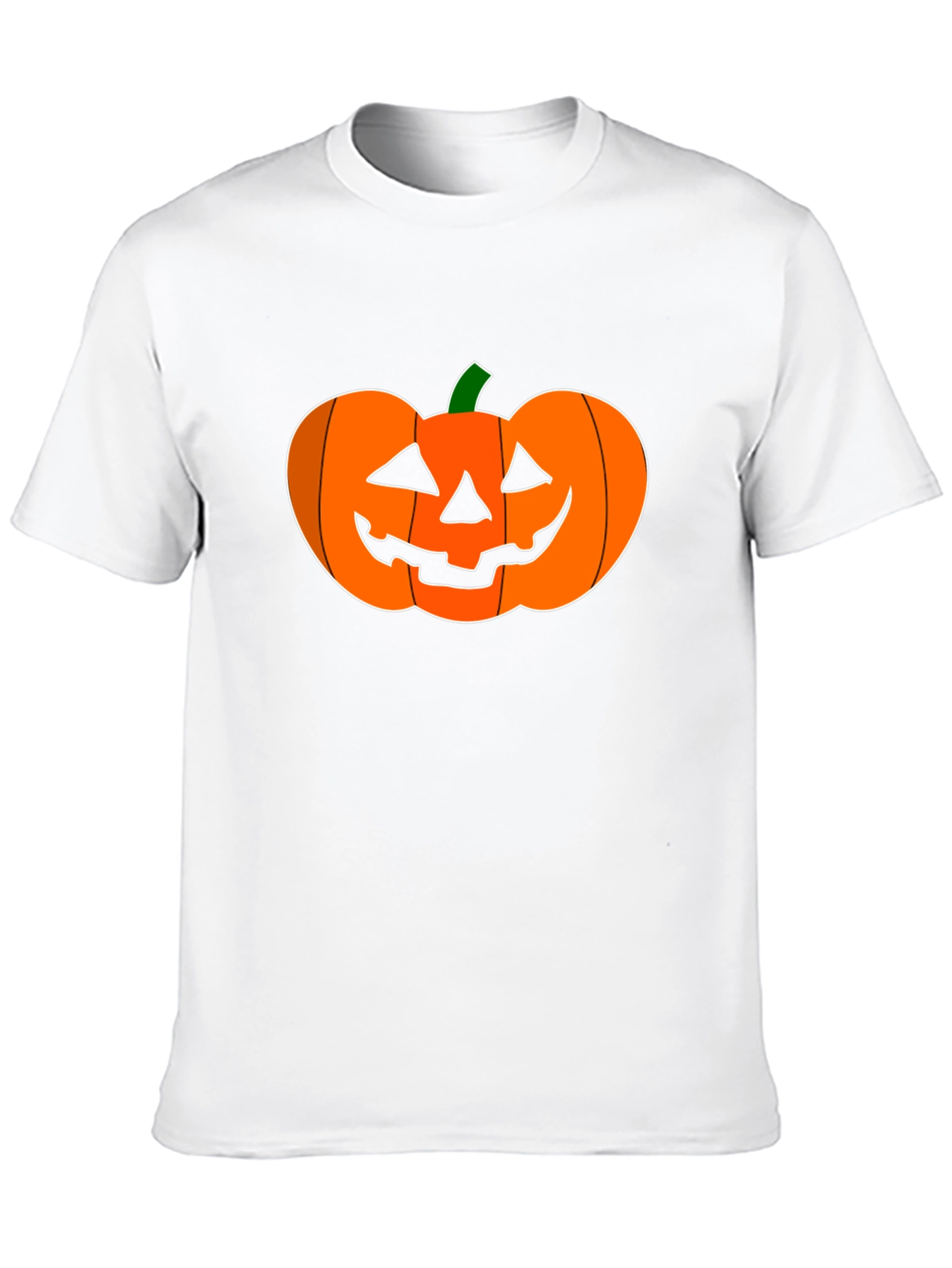 Halloween Pumpkin Graphic Tee - Black Cotton Shirt