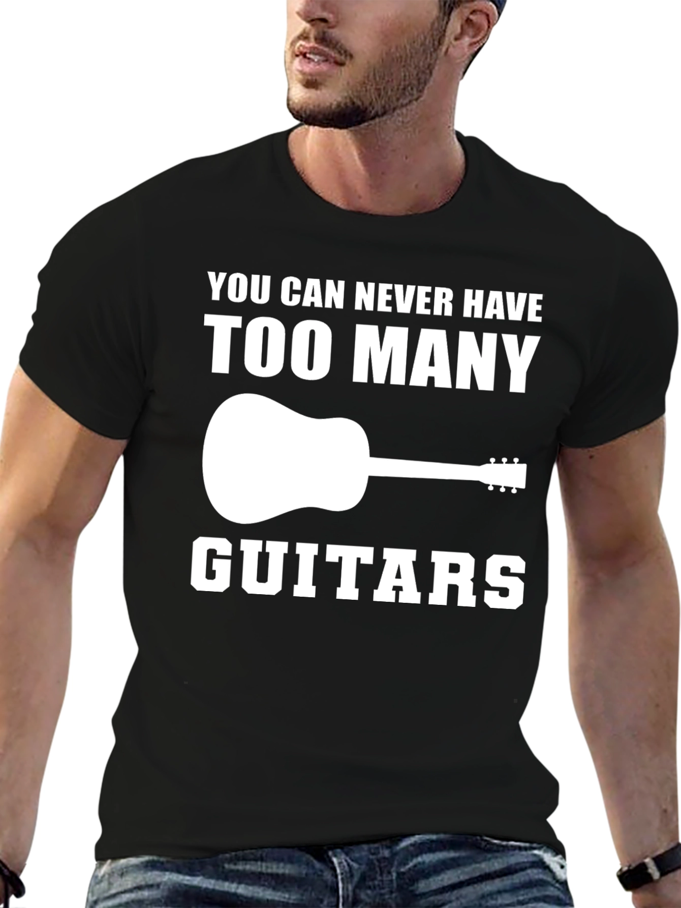 Guitar Lover T-Shirt: Too Many Guitars Graphic Tee