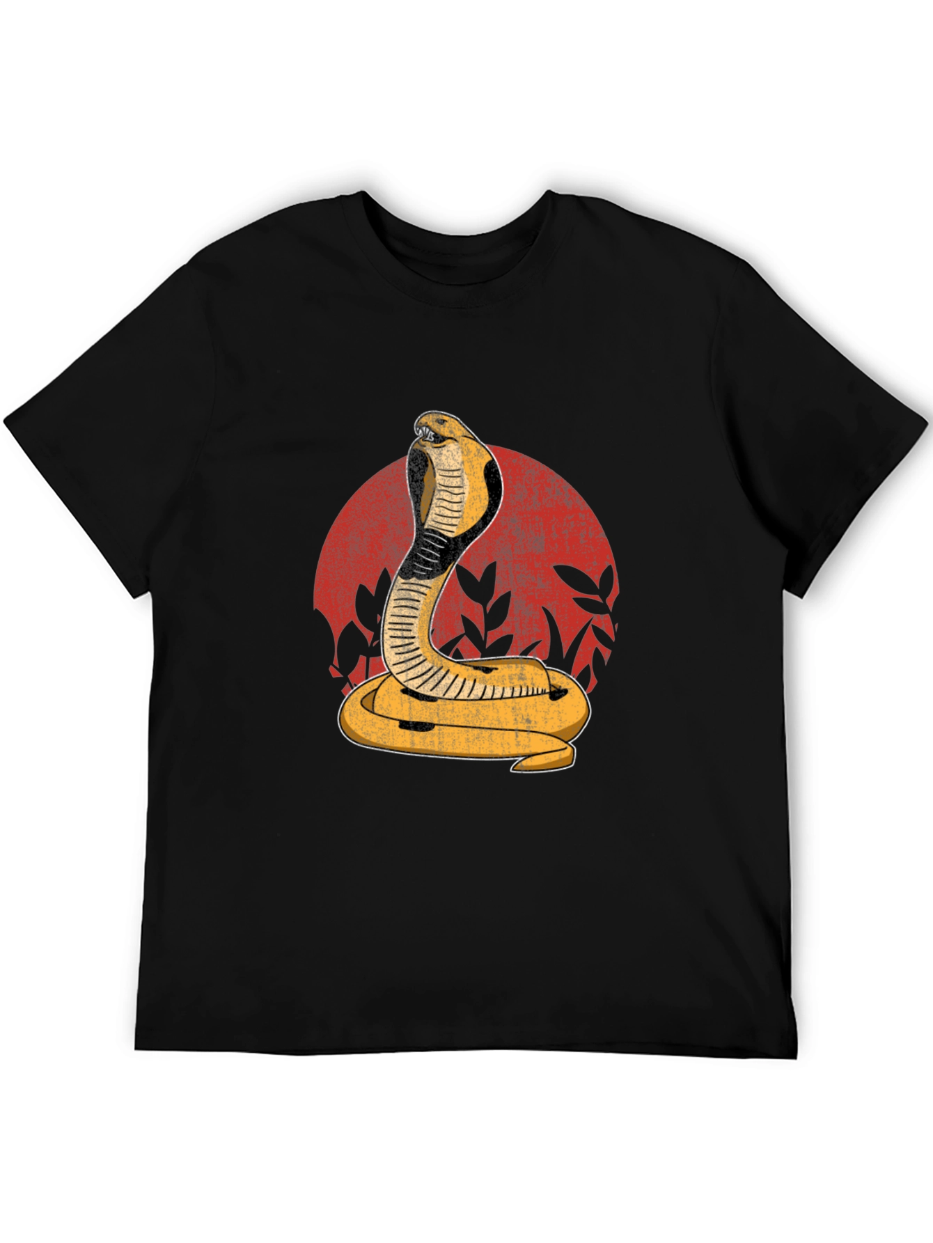 Cobra Graphic Print Mens Black T-Shirt