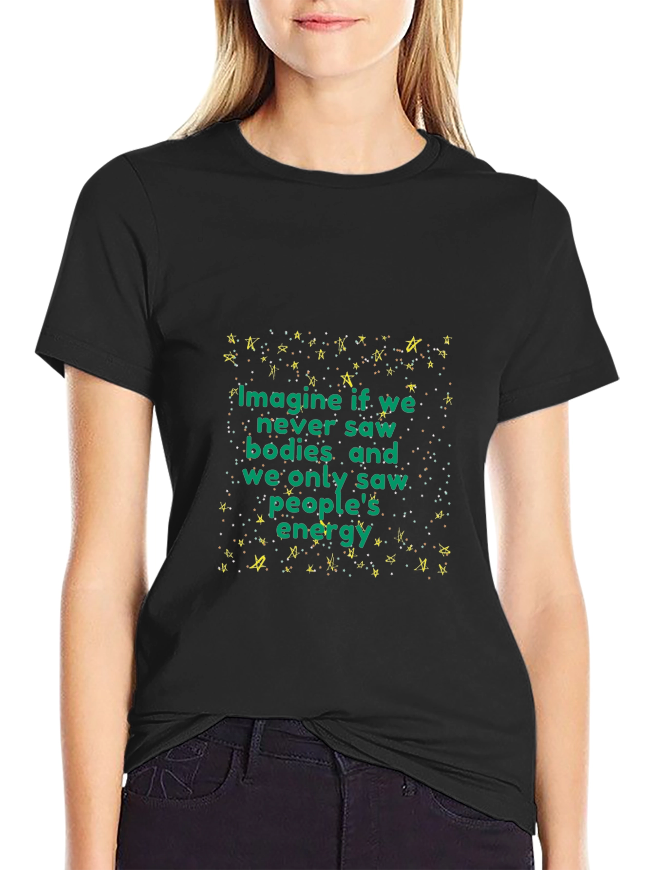 Imagine If We Saw Energy Black T-Shirt