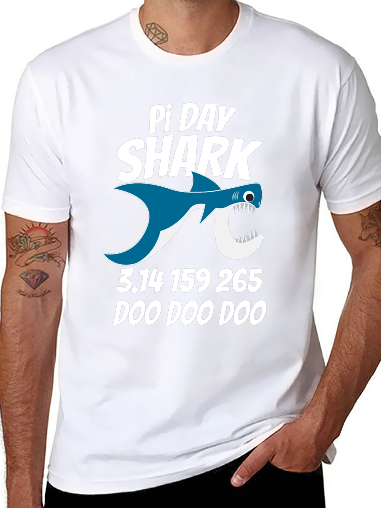 Pi Day Shark T-Shirt - Math Pun Tee