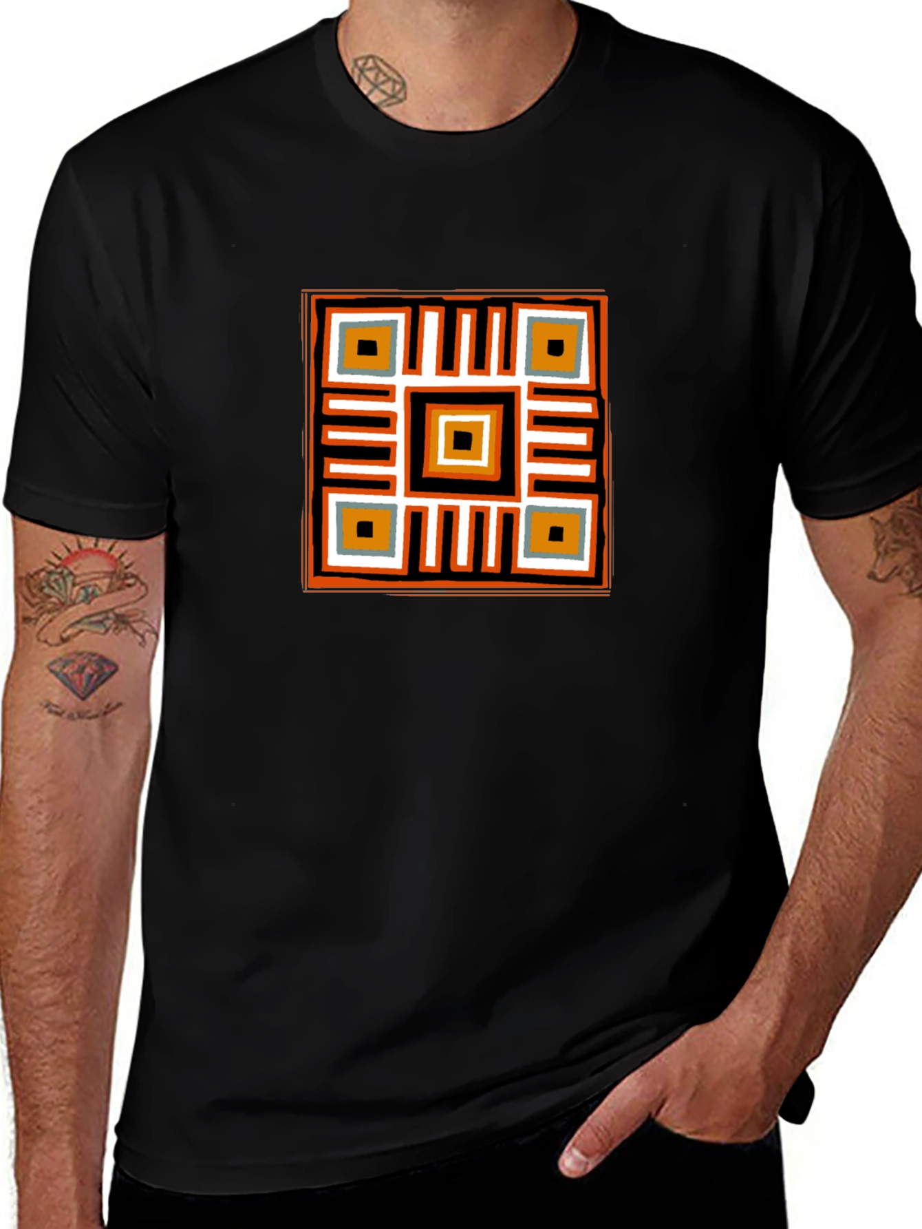 Geometric Print T-Shirt - Modern Style