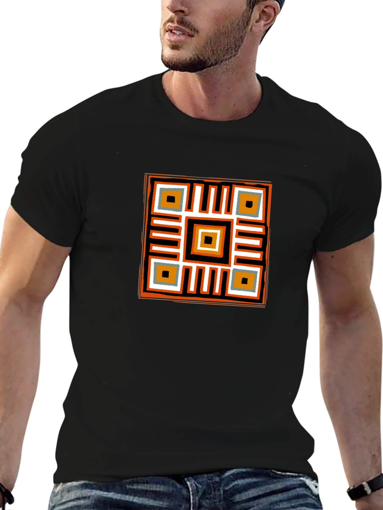 Geometric Print T-Shirt - Modern Style