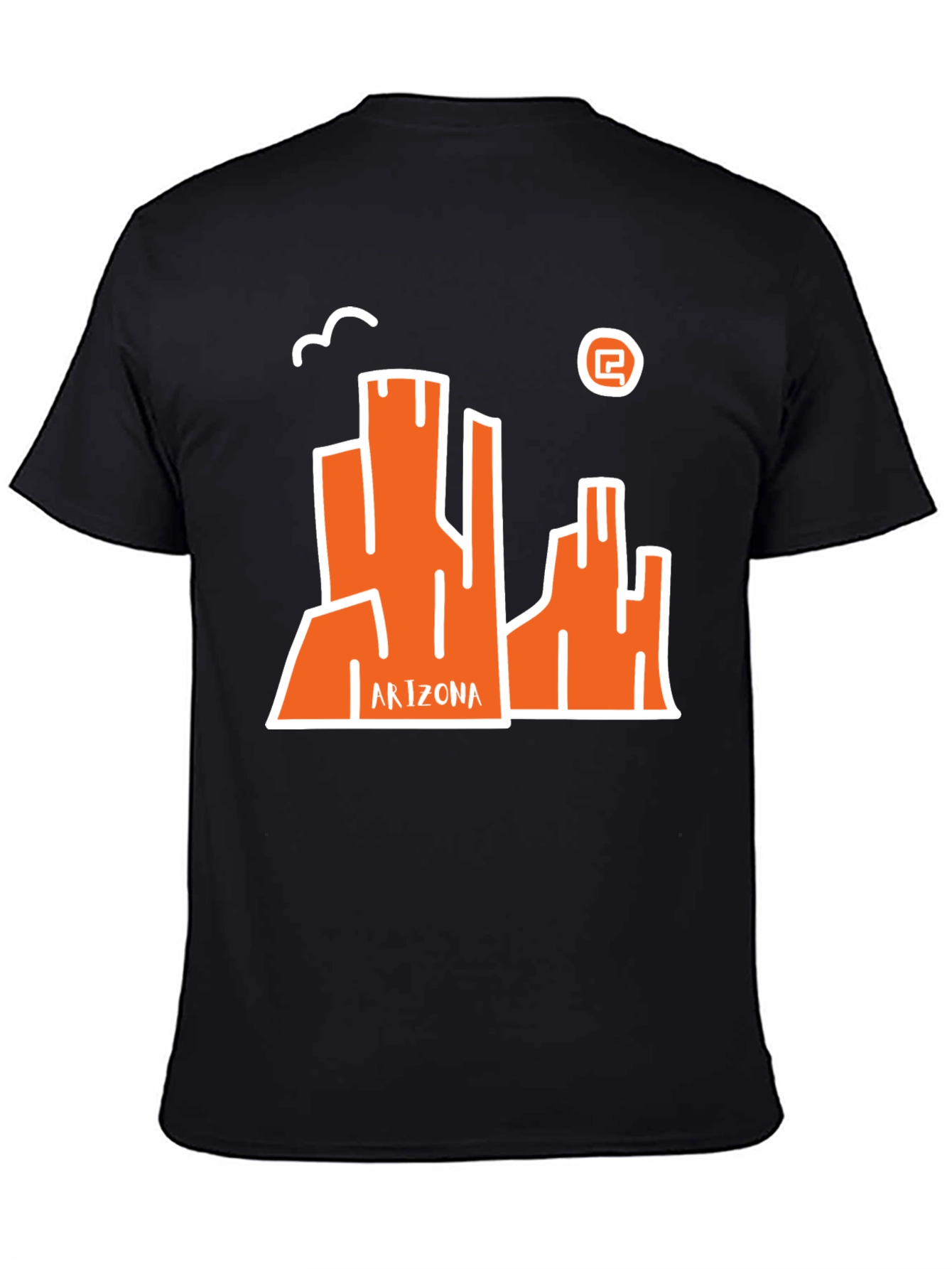 Arizona Graphic Tee - Black Cotton Casual T-Shirt