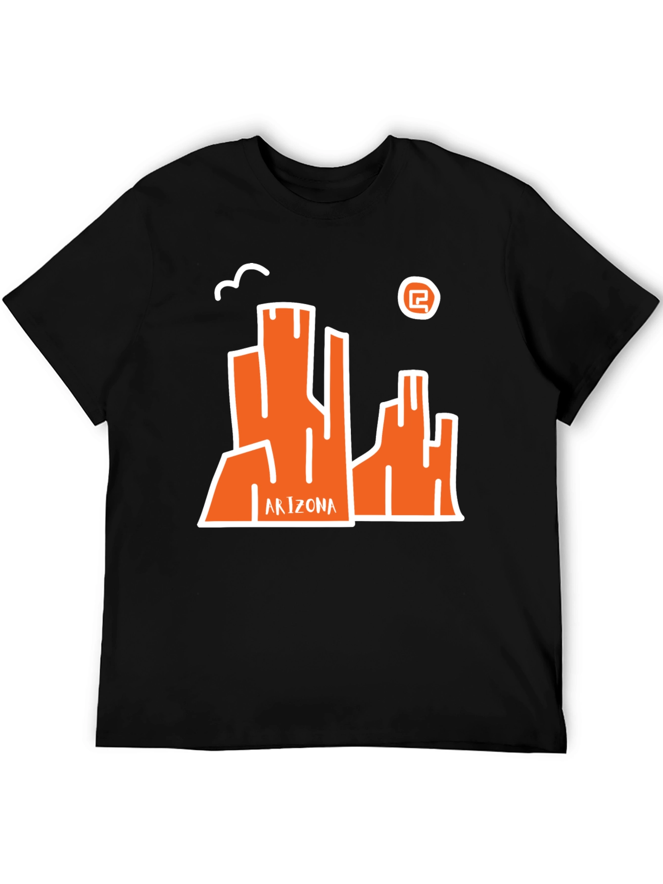 Arizona Graphic Tee - Black Cotton Casual T-Shirt
