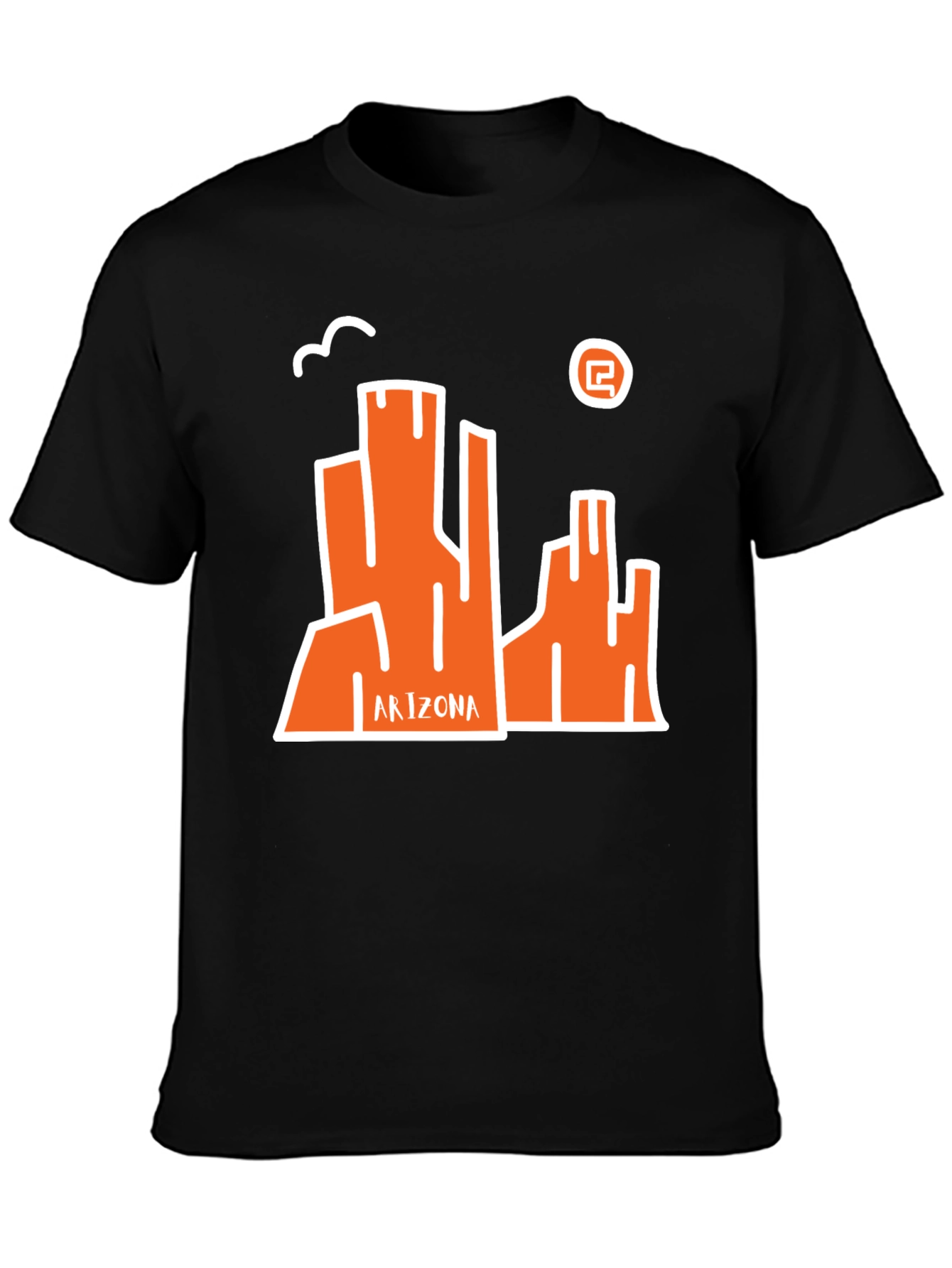 Arizona Graphic Tee - Black Cotton Casual T-Shirt