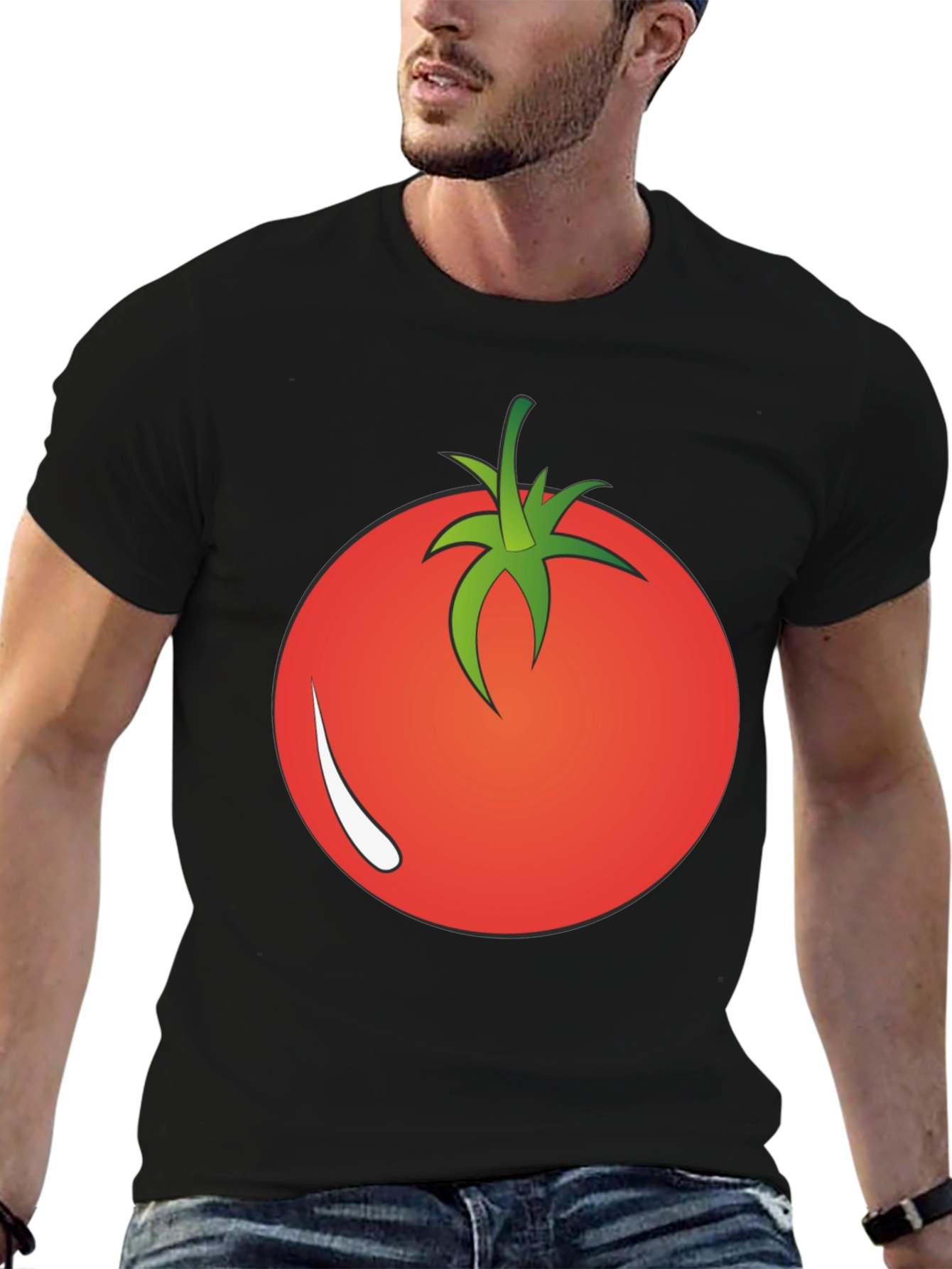 Tomato Graphic Black T-Shirt