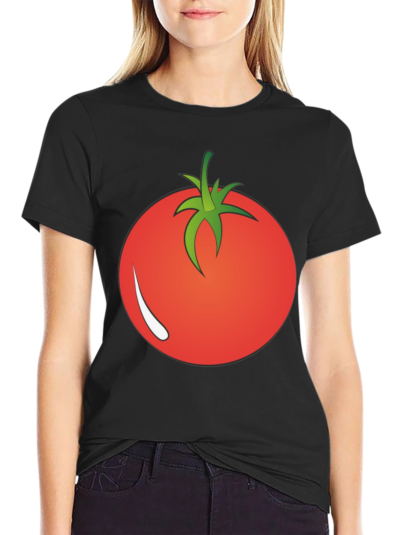 Tomato Graphic Black T-Shirt